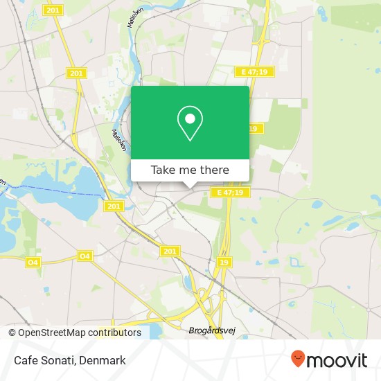 Cafe Sonati, Lyngbygårdsvej 100 2800 Kongens Lyngby map