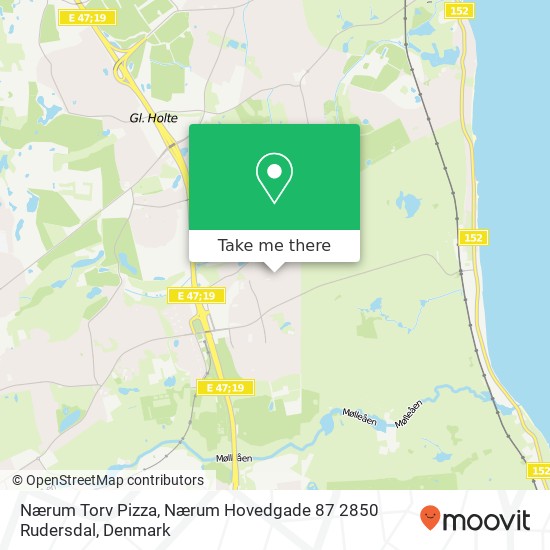 Nærum Torv Pizza, Nærum Hovedgade 87 2850 Rudersdal map