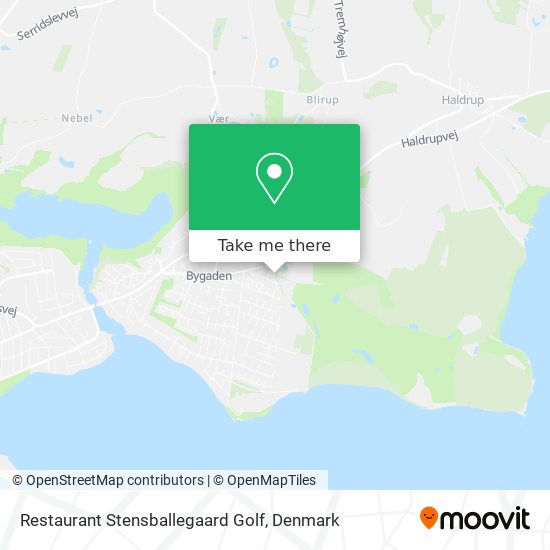 Restaurant Stensballegaard Golf map