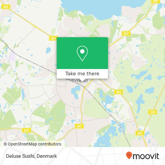 Deluxe Sushi, Hovedgaden 47A 3460 Birkerød map