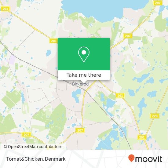 Tomat&Chicken, Hovedgaden 41 3460 Rudersdal map