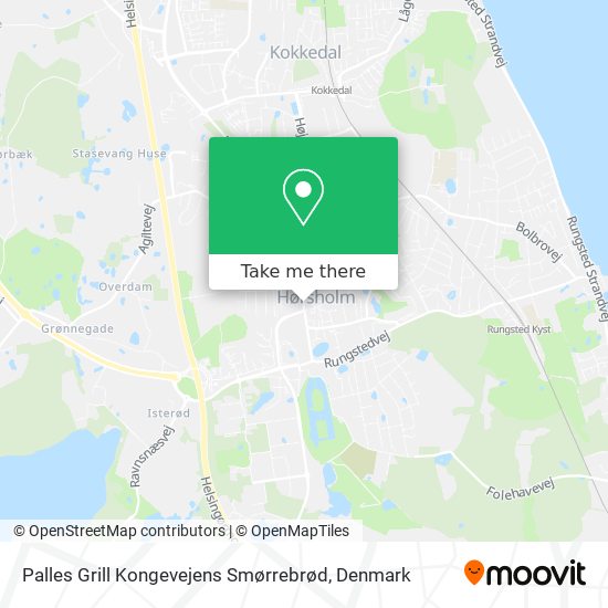 Palles Grill Kongevejens Smørrebrød map