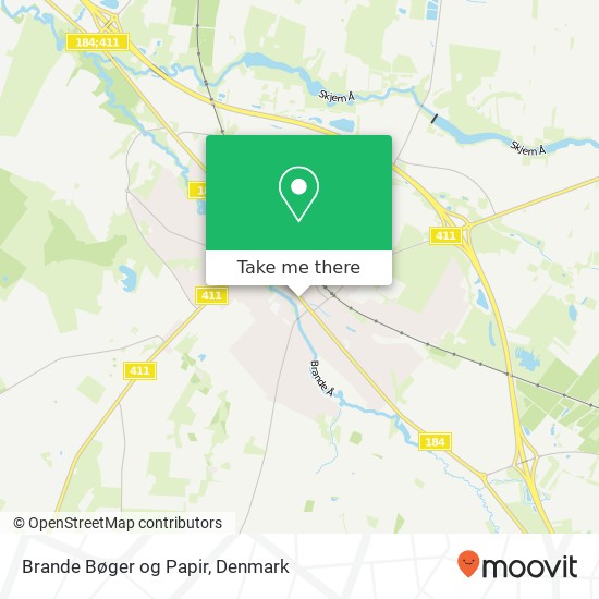 Brande Bøger og Papir map