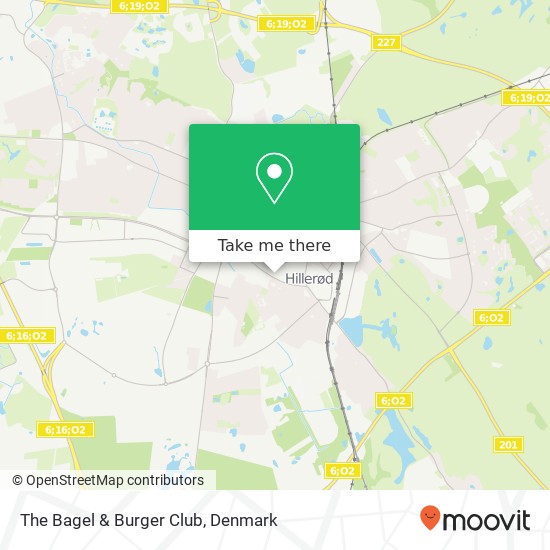 The Bagel & Burger Club, Frederiksgade 5A 3400 Hillerød map