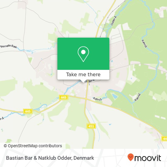 Bastian Bar & Natklub Odder map