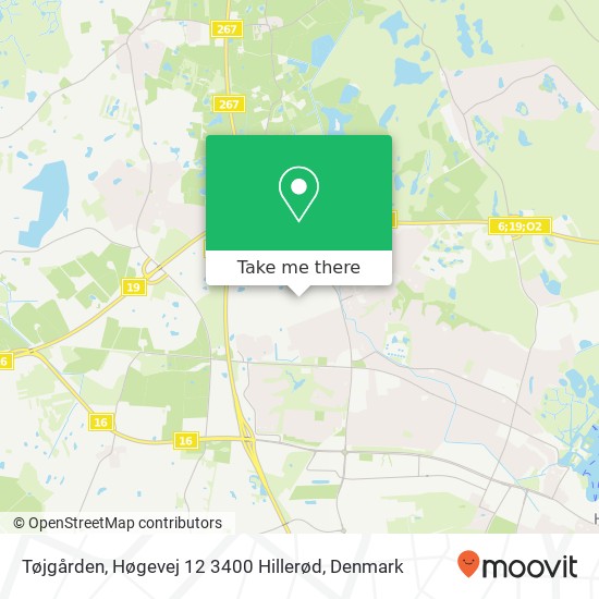 Tøjgården, Høgevej 12 3400 Hillerød map