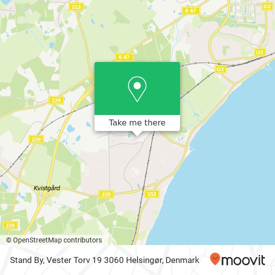 Stand By, Vester Torv 19 3060 Helsingør map