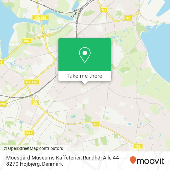 Moesgård Museums Kaffeterier, Rundhøj Alle 44 8270 Højbjerg map