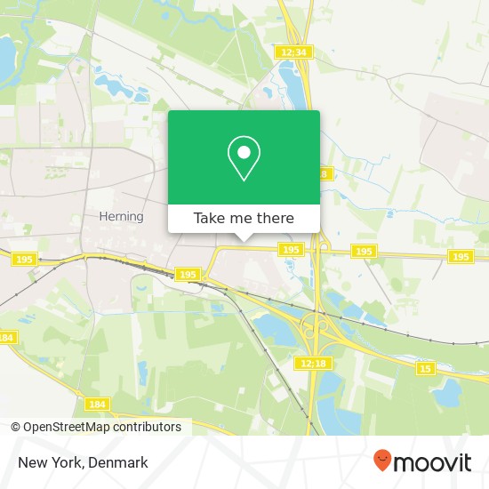 New York, Merkurvej 81 7400 Herning map