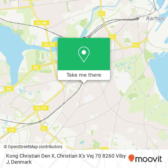 Kong Christian Den X, Christian X's Vej 70 8260 Viby J map