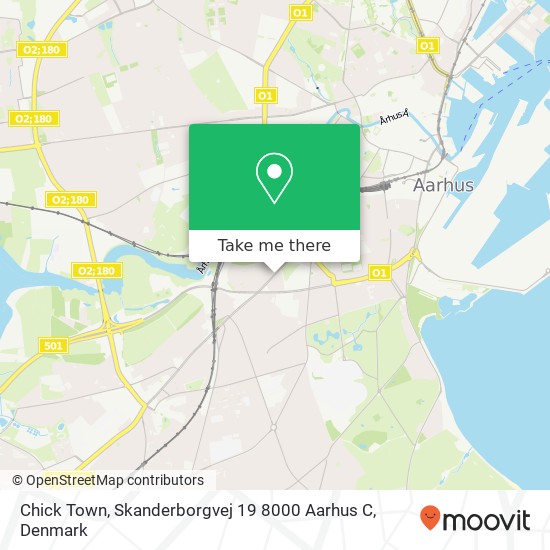 Chick Town, Skanderborgvej 19 8000 Aarhus C map