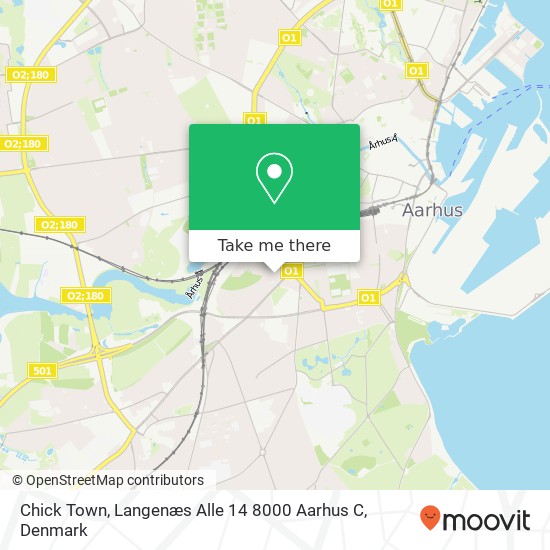 Chick Town, Langenæs Alle 14 8000 Aarhus C map