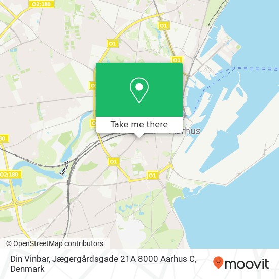 Din Vinbar, Jægergårdsgade 21A 8000 Aarhus C map