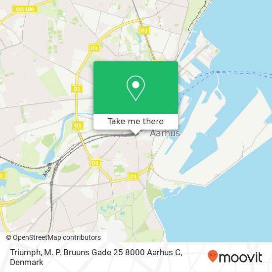 Triumph, M. P. Bruuns Gade 25 8000 Aarhus C map