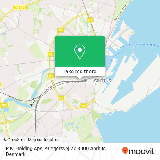 R.K. Holding Aps, Kriegersvej 27 8000 Aarhus map