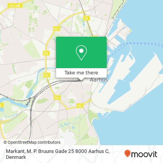 Markant, M. P. Bruuns Gade 25 8000 Aarhus C map