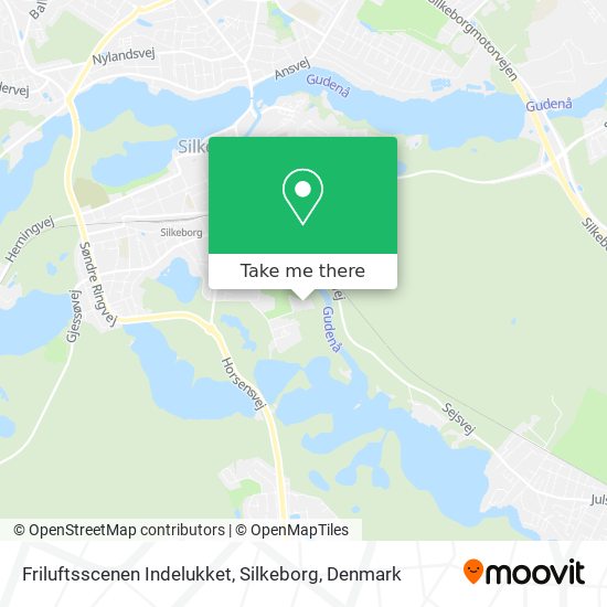 Friluftsscenen Indelukket, Silkeborg map