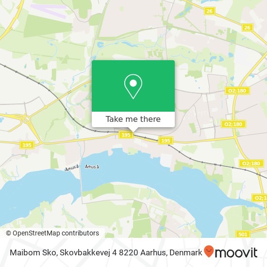 Maibom Sko, Skovbakkevej 4 8220 Aarhus map