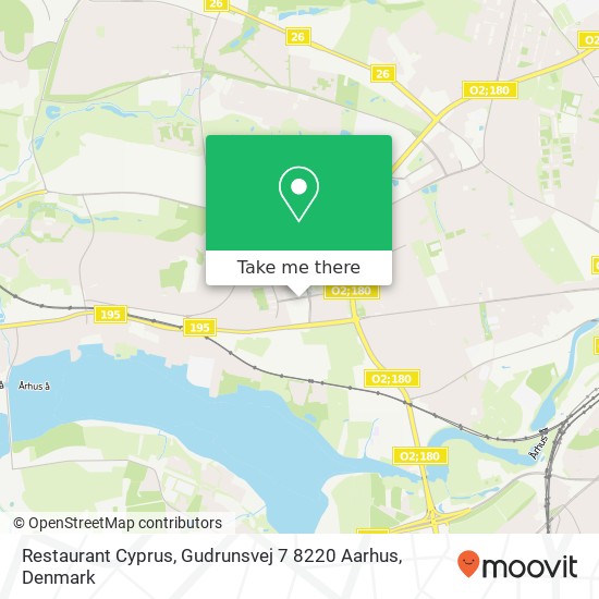 Restaurant Cyprus, Gudrunsvej 7 8220 Aarhus map