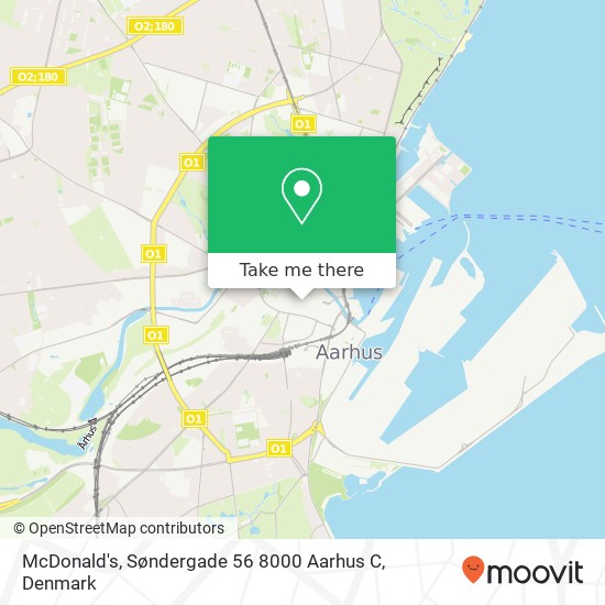 McDonald's, Søndergade 56 8000 Aarhus C map