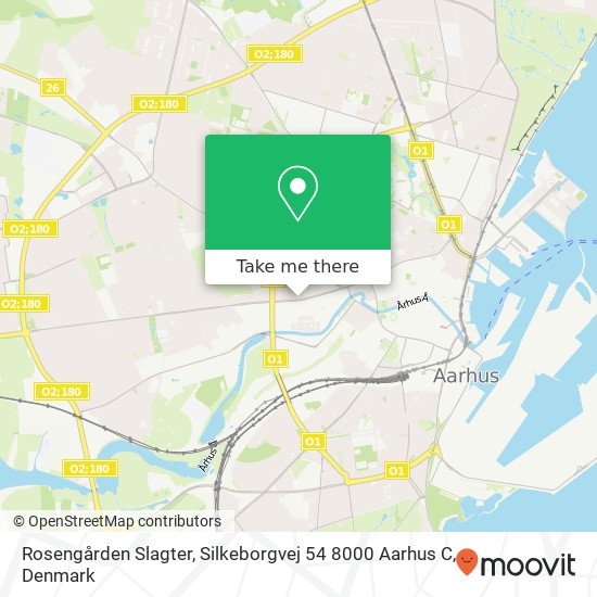 Rosengården Slagter, Silkeborgvej 54 8000 Aarhus C map