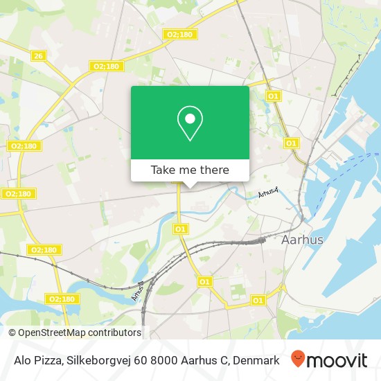 Alo Pizza, Silkeborgvej 60 8000 Aarhus C map