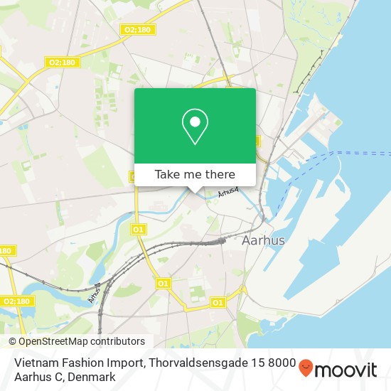 Vietnam Fashion Import, Thorvaldsensgade 15 8000 Aarhus C map