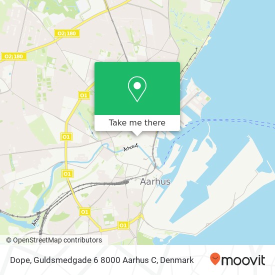 Dope, Guldsmedgade 6 8000 Aarhus C map