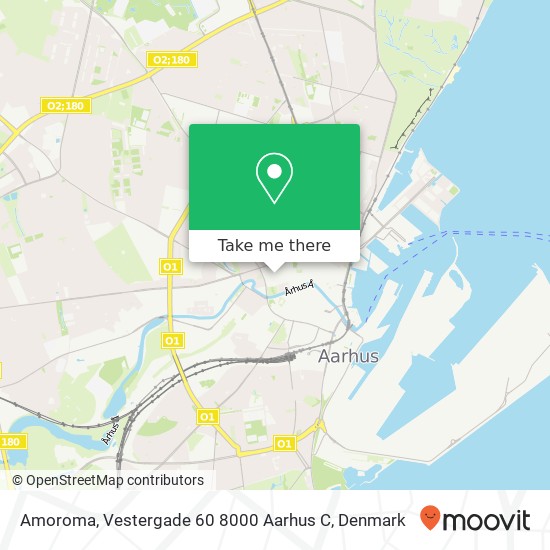 Amoroma, Vestergade 60 8000 Aarhus C map