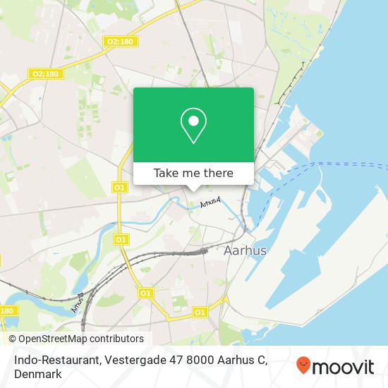 Indo-Restaurant, Vestergade 47 8000 Aarhus C map