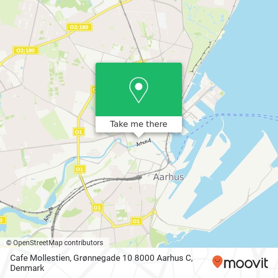 Cafe Mollestien, Grønnegade 10 8000 Aarhus C map