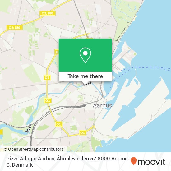 Pizza Adagio Aarhus, Åboulevarden 57 8000 Aarhus C map