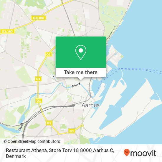 Restaurant Athena, Store Torv 18 8000 Aarhus C map