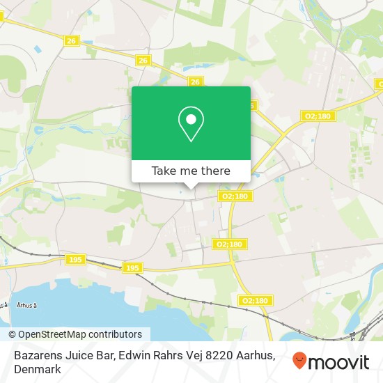 Bazarens Juice Bar, Edwin Rahrs Vej 8220 Aarhus map