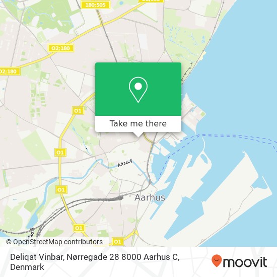 Deliqat Vinbar, Nørregade 28 8000 Aarhus C map