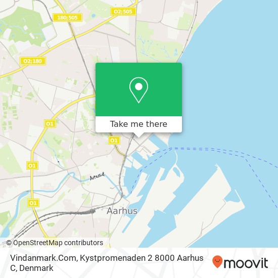 Vindanmark.Com, Kystpromenaden 2 8000 Aarhus C map