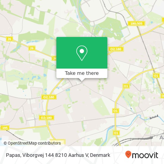 Papas, Viborgvej 144 8210 Aarhus V map