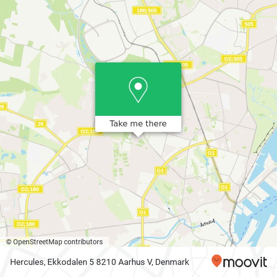 Hercules, Ekkodalen 5 8210 Aarhus V map