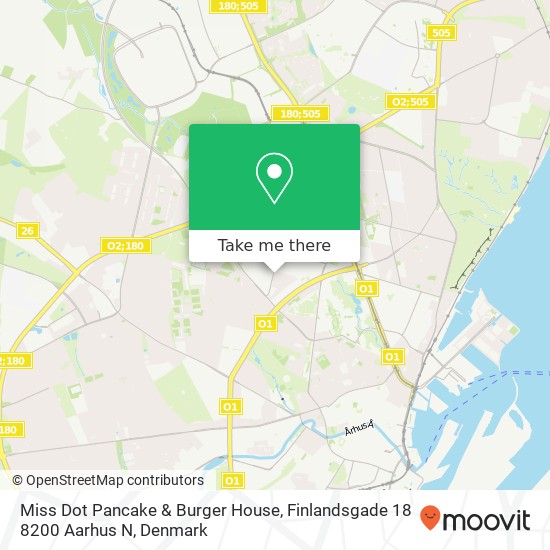 Miss Dot Pancake & Burger House, Finlandsgade 18 8200 Aarhus N map