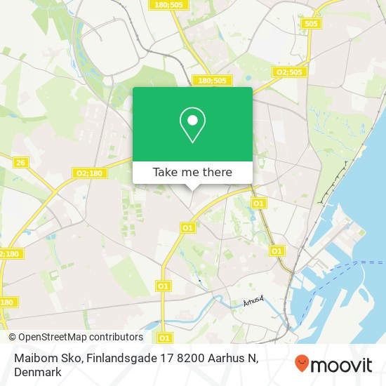 Maibom Sko, Finlandsgade 17 8200 Aarhus N map
