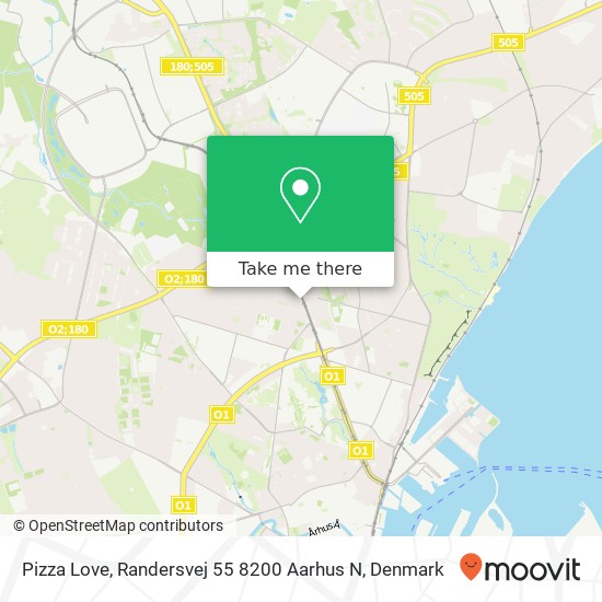 Pizza Love, Randersvej 55 8200 Aarhus N map