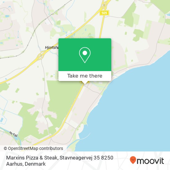 Marxins Pizza & Steak, Stavneagervej 35 8250 Aarhus map