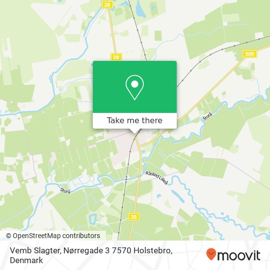 Vemb Slagter, Nørregade 3 7570 Holstebro map