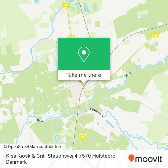 Kisa Kiosk & Grill, Stationsvej 4 7570 Holstebro map