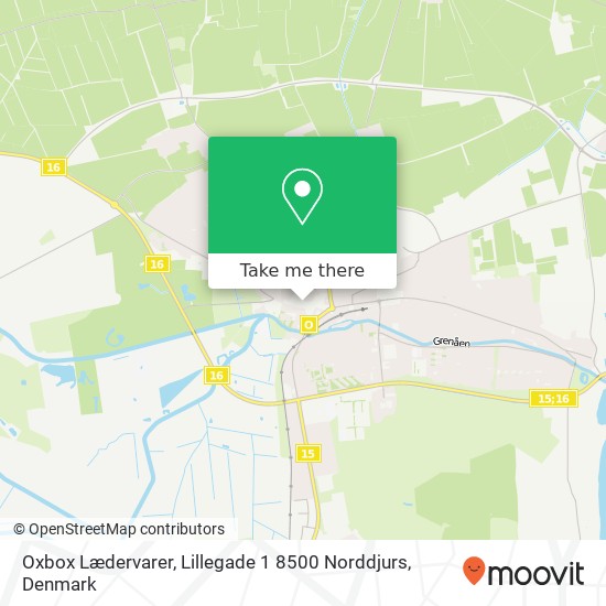 Oxbox Lædervarer, Lillegade 1 8500 Norddjurs map