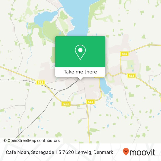 Cafe Noah, Storegade 15 7620 Lemvig map