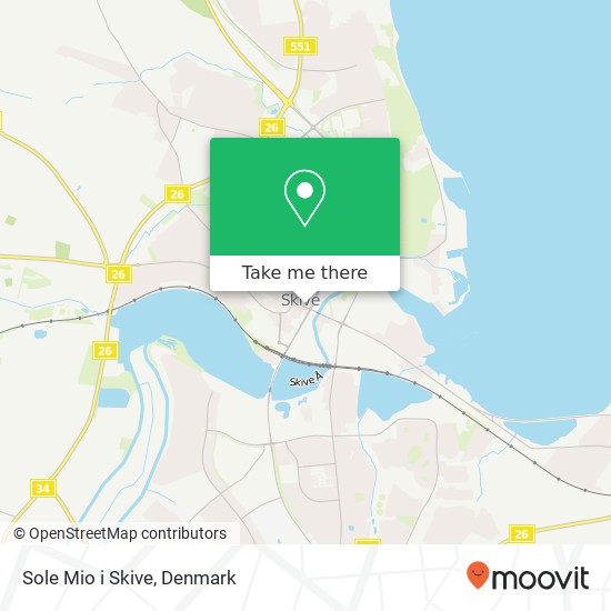 Sole Mio i Skive, Østertorv 7A 7800 Skive map