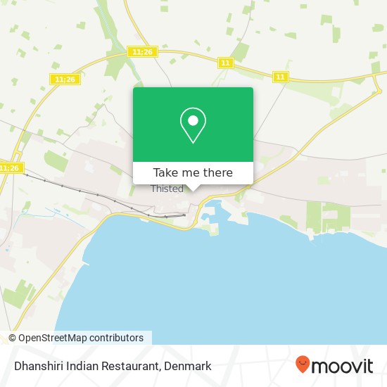 Dhanshiri Indian Restaurant, Skovgade 2B 7700 Thisted map