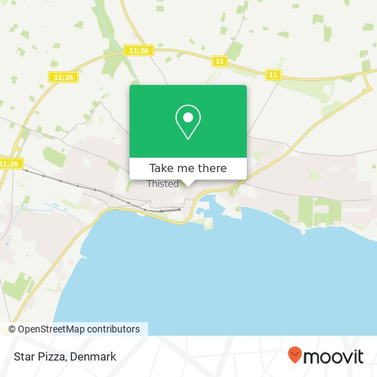 Star Pizza, Skovgade 2 7700 Thisted map