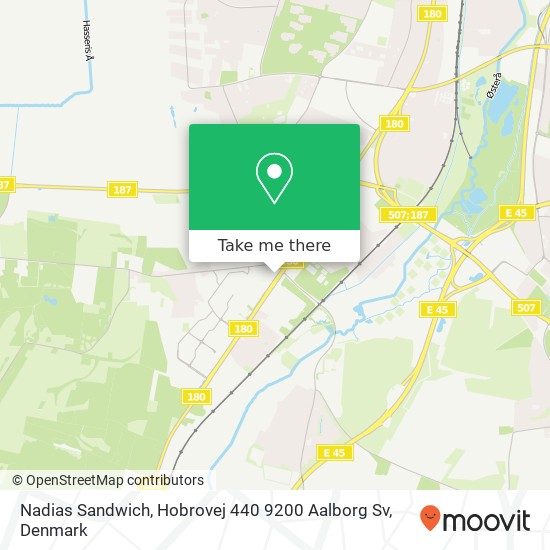 Nadias Sandwich, Hobrovej 440 9200 Aalborg Sv map